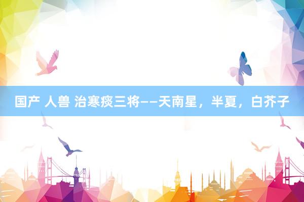国产 人兽 治寒痰三将——天南星,半夏,白芥子